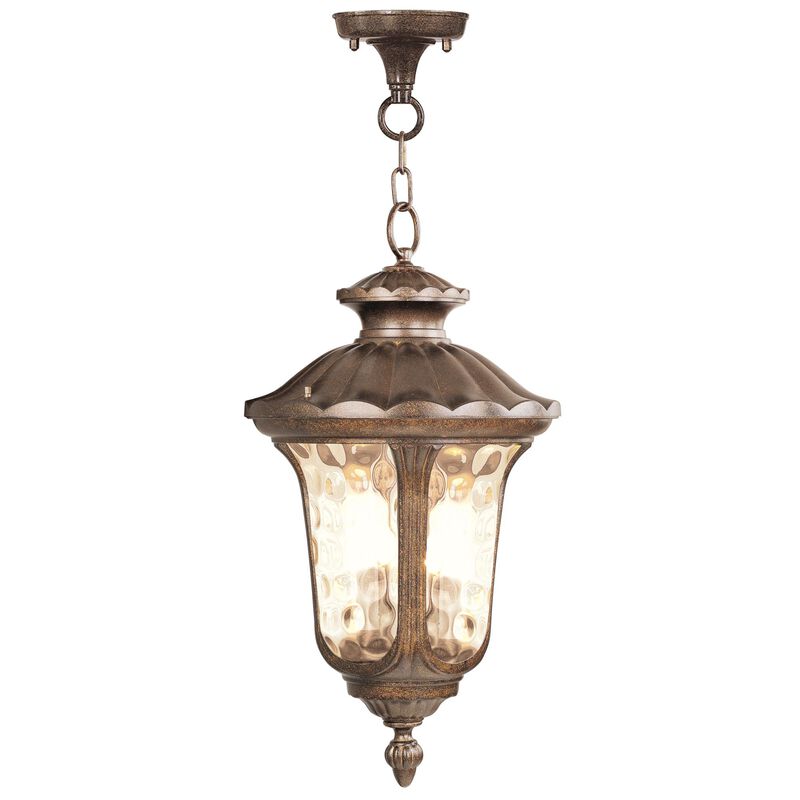 Oxford 26 Inch Tall 3 Light Outdoor Hanging Lantern by Livex Lighting